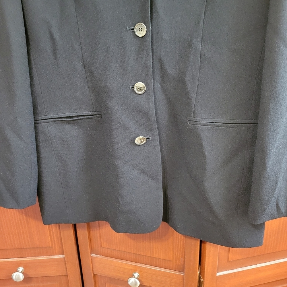 Evan Picone Blazer Skirt Set Womens Jacket Black Formal Workwear | 10 - Picture 5 of 16